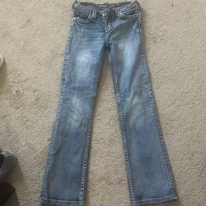 Girls Cowgirl Tuff jeans with lace and gem detail